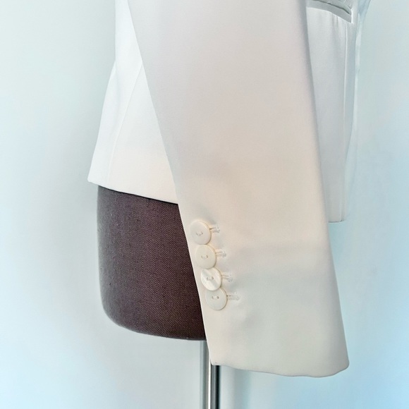Zara White Satin detailed blazer size small - Picture 5 of 11